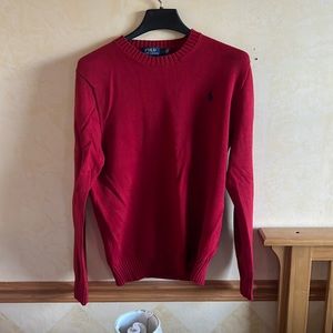 Red Polo Ralph Lauren Crewneck Knit Sweater